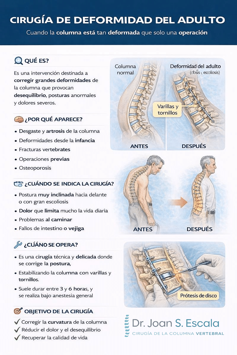 Cirugía de columna deformidad del adulto