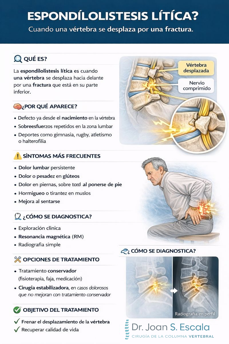 Cirugía de columna espondilolistesis lÍtica