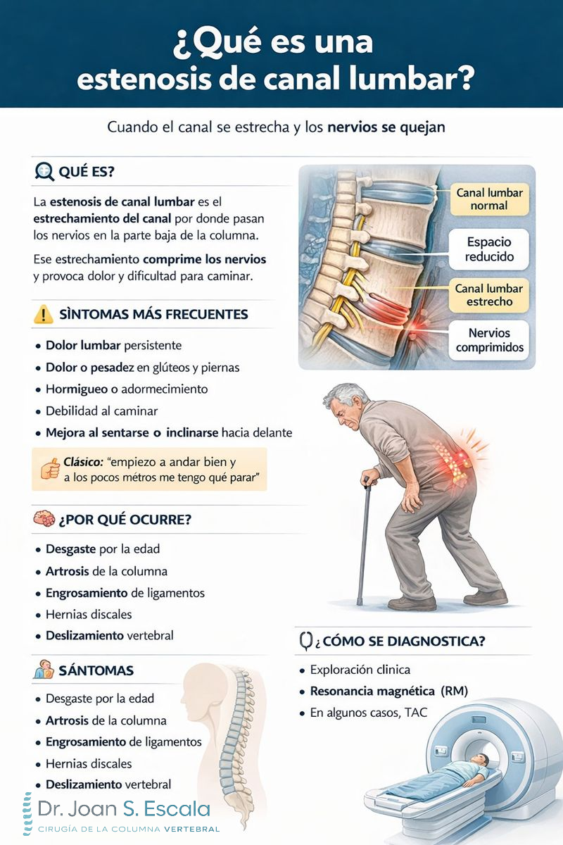 Cirugía de columna estenosis canal lumbar